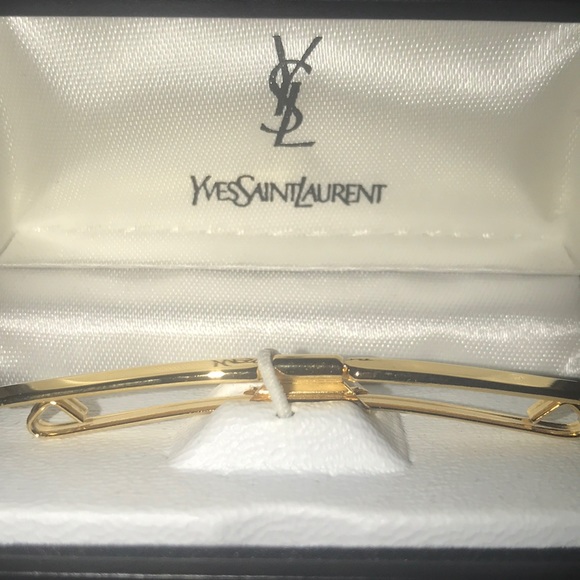 Yves Saint Laurent Gold Tie Clip - Picture 4 of 4